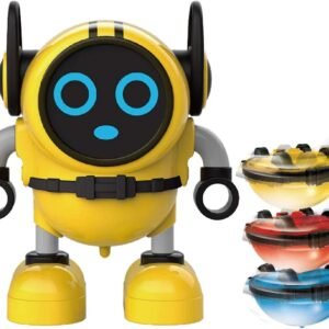 SPACE LION Spinning Top, Toys-Spin Tops, Multi-Function Mini Robot Toys, Pull Back Car Toy, Novelty Spinning Tops, Gyro Battling Game Tops, Wind Up Toys for Kids?Yellow?