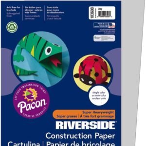 Riverside 3D Construction Paper, Gray, 9' x 12', 50 Sheets