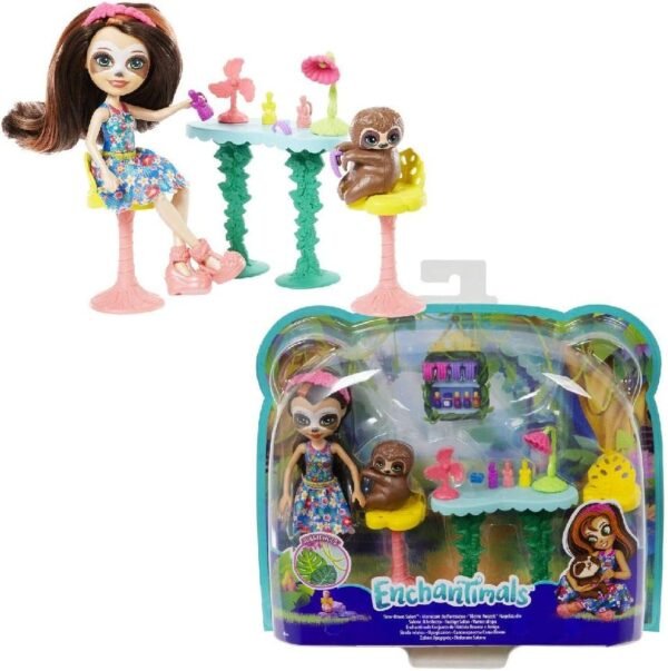 Enchantimals Slow-Down Salon & Sela Sloth Doll