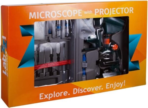 Levenhuk LabZZ M3 Microscope for Children with PROjector, Case and 100 Accessories for Scientific Experiments in the Kit