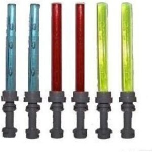 LEGO Lot of 6 Lightsaber for Small Minifigures (2 Red, 2 Blue, 2 Yellow)
