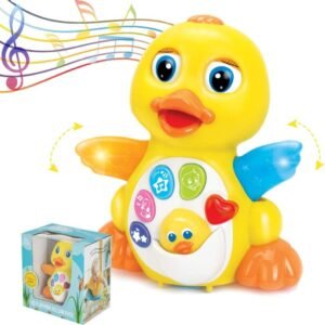 ToyThrill Duck Toy - Musical Baby Toys for 1 Year Old Girl & Boy, Babies, Infant or toddler - Music, Light Up & Dancing Modes, 6 Singing Musical Songs - Awesome Baby Shower Gift (Yellow)