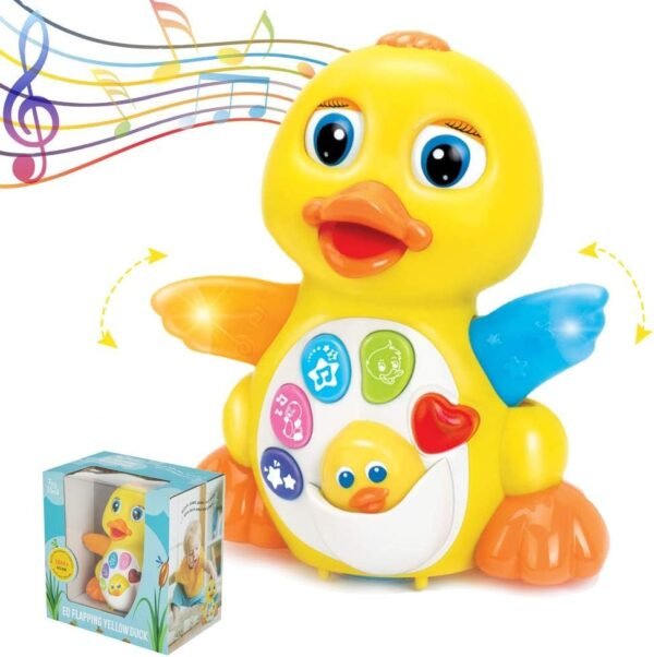 ToyThrill Duck Toy - Musical Baby Toys for 1 Year Old Girl & Boy, Babies, Infant or toddler - Music, Light Up & Dancing Modes, 6 Singing Musical Songs - Awesome Baby Shower Gift (Yellow)