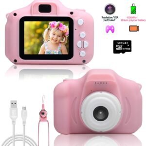 Beinhome Kids Camera Children Digital Video Cameras Toy Gifts for 3-10 Year Old Boys Girls, DIY Camcorder 1080P IPS 2 Inch Kid Action Camera with 16GB SD Card