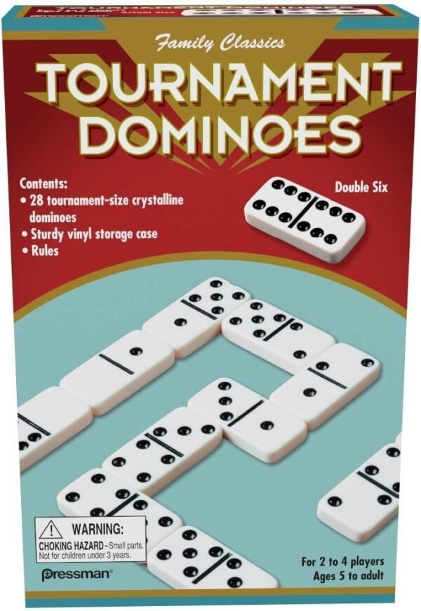 Family Classics Tournament Dominoes - Double Six Crystalline Tiles