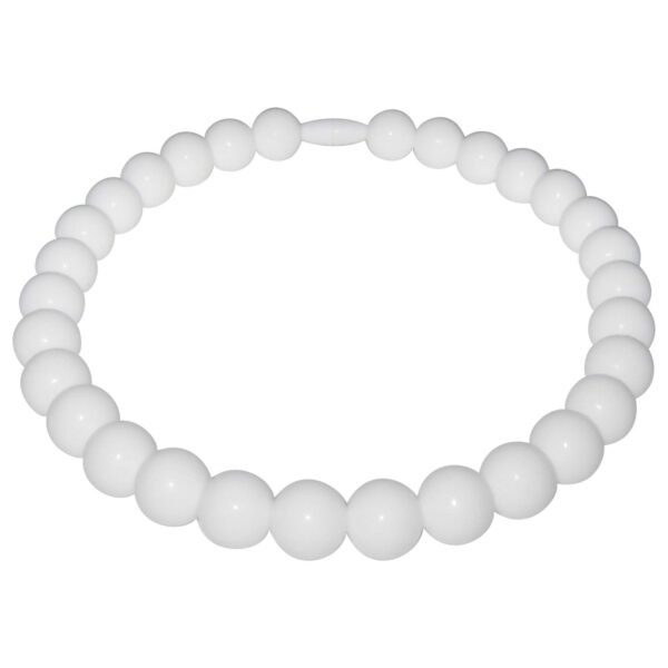 Pearl Baby Teething Necklace-Made With 100% Food Grade Silicone Teething Beads. Chewable Jewelry For Teething Babies & Children. (Silicone Pearl Necklace)