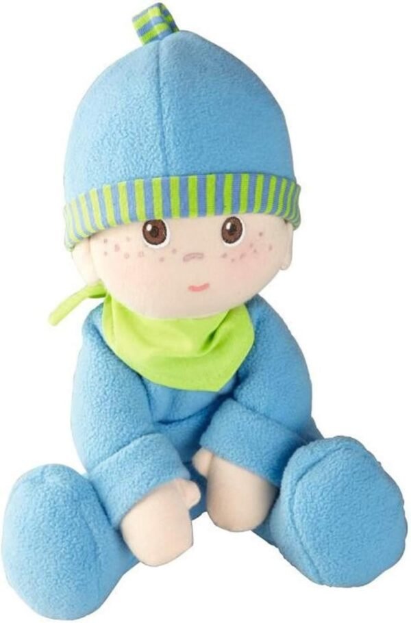 HABA Snug-up Doll Luis 8' First Boy Baby Doll - Machine Washable for Ages Birth and Up
