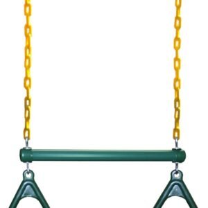 Eastern Jungle Gym Heavy-Duty Ring Trapeze Bar Combo Swing ,Large 20' Trapeze Bar with Coated Swing Chains 43' Long