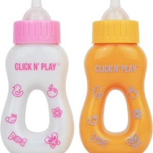 Click N' Play Magic Disappearing Milk and Juice Bottle Set for Baby Dolls