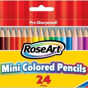 RoseArt 3.5-Inch Mini Colored Pencils Assorted Colors 24-Count Packaging May Vary (1026VA-48)