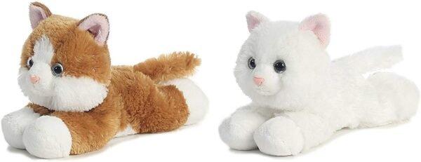 Aurora Bundle of 2 Plush 8.5' Cats - Sugar Too & Sunshine Tabby, Multicolor