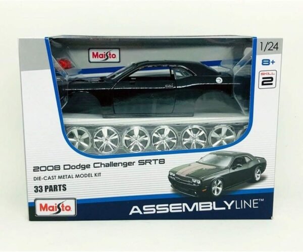 Maisto 1:24 Scale Assembly Line 2008 Dodge Challenger SRT8 Diecast Model Kit (Colors May Vary)