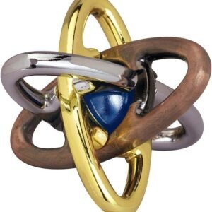 Bits and Pieces - EZ Atom Metal Puzzle - Marble in The Center Puzzle - Brainteaser Puzzle - Measures 3-1/4' x 3-1/4' x 3-1/4'
