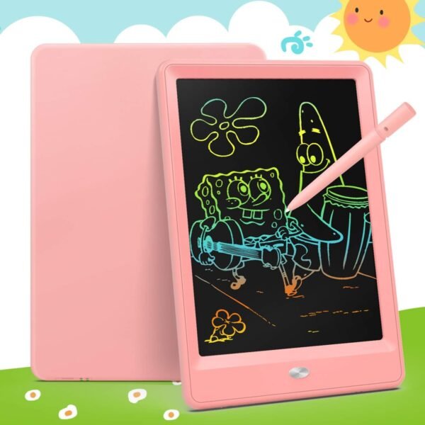 Bravokids Toys for 2-6 Years Old Girls Boys, LCD Writing Tablet 10 Inch Doodle Board, Electronic Drawing Tablet Drawing Pads, Educational Birthday Gift for 3 4 5 6 Years Old Boy and Girls (Pink)
