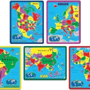 A Broader View 659 Continent Puzzle Combo Pack (171 Pieces in 5 Puzzles)