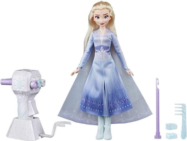 Disney Frozen II Sister Styles Elsa Fashion Doll with Extra-Long Blonde Hair, Braiding Tool & Hair Clips - Toy For Kids Ages 5 & Up