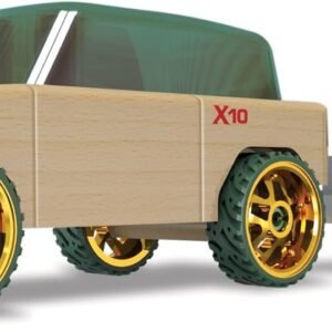 Automoblox Collectible Wood Toy Cars and Trucks?Mini X10 Timber Pack with Trailer and Motorcycle (SUV Compatible with other Mini and Micro Series Vehicles)