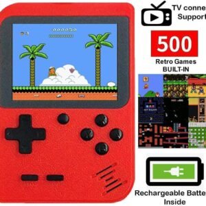 DigitCont Retro Game Console Mini Game Pocket Game Player with 500 Classic Game 1020mAh Rechargeable Battery 3 Inch IPS Screen Portable Video Game Console Best Childhood Memory Present for Kids