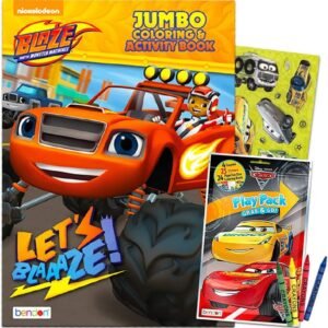 Blaze and the Monster Machines Coloring and Activity Book with Bonus Mini Cars Coloring Book with Stickers (Blaze Party Supplies)