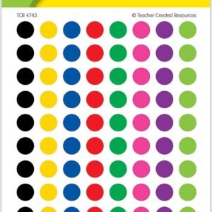 Teacher Created Resources Colorful Circles Mini Stickers Value Pack, Multi Color (4743)