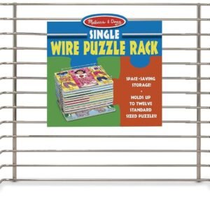 Melissa & Doug Puzzle Storage Rack - Wire Rack Holds 12 Puzzles