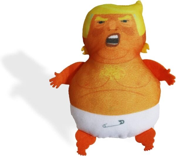 Donny Doll - Baby Donald Trump Plush Doll -Stuffed with Catnip. Novelty Toy { Baby Trump Balloon Protest} Cat Toy/Gag Gift; White Elephant