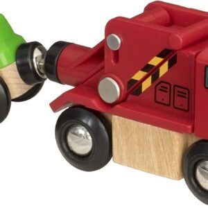 BRIO World 33528 - Trusty Tow Truck - Wooden Toy Train Accessory for Kids Ages 3 and Up