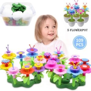 HOMILY Flower Garden Building Toys Girl Gifts Flower Gardening Preschool Craft Kits Toddler Toys