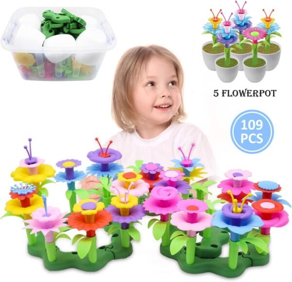 HOMILY Flower Garden Building Toys Girl Gifts Flower Gardening Preschool Craft Kits Toddler Toys