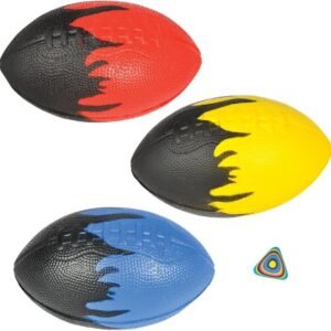 Shop Zoombie 3 Pack 8' Foam Flame Football and 1 Vortex Eraser - Party Favors, Party Decor, Stocking Stuffer, Prizes, Sports Outdoor Play