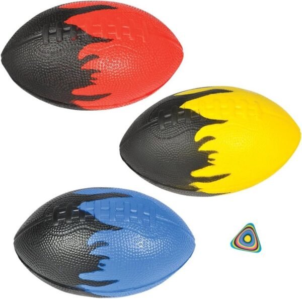 Shop Zoombie 3 Pack 8' Foam Flame Football and 1 Vortex Eraser - Party Favors, Party Decor, Stocking Stuffer, Prizes, Sports Outdoor Play