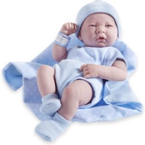 JC Toys Berenguer Boutique La Newborn 14-Inch Life-Like Real Boy Doll 9 Piece Gift Set, Blue