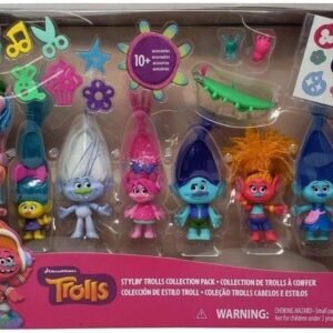 D W The DreamWorks Trolls Stylin' Troll Collection Pack, Multicolor