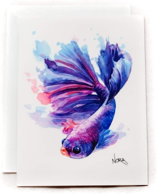 Vigilant Card Sleeves, 100 Count, Standard Size, Limited Art Print - Non Glossy (BettaFish)