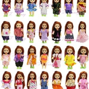 K.T. Fancy LOT 10 Handmade Summer Fashion Party Clothes Gown for Small Size Doll Xmas Birthday Gift