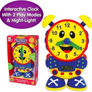 The Learning Journey Telly The Teaching Time Clock, Electronic Analog & Digital Time Telling Aid with Two Quiz Modes & Night Light