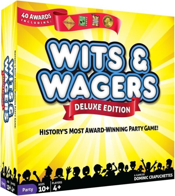 North Star Games Wits & Wagers Board Game | Deluxe Edition, Kid Friendly Party Game and Trivia
