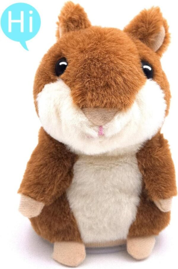 Talking Hamster, Repeats What You Say Plush Animal Toy Electronic Hamster Mouse for Boys, Girls & Baby Gift