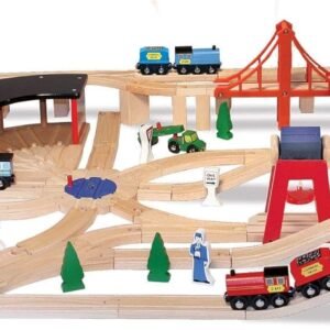 Melissa & Doug Wooden Railway Set