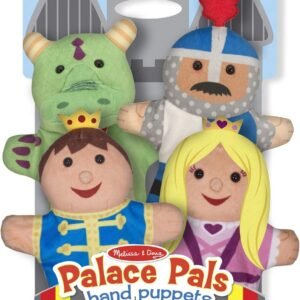 Melissa & Doug Palace Pals Hand Puppets - The Original (Set of 4 - Prince, Princess, Knight, and Dragon - Soft Plush, Great Gift for Girls and Boys - Kids Toy Best for 2, 3, 4, 5 and 6 Year Olds)