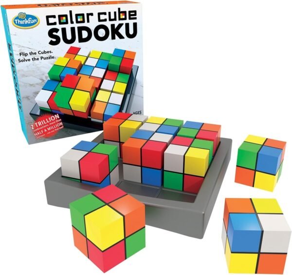 ThinkFun Color Cube Sudoku - Fun, Award Winning Version of Sudoku Using Colors Instead of Numbers For Age 8 and Up