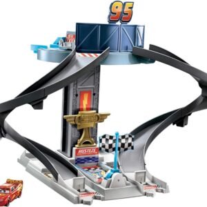 Disney and Pixar?s Cars Rust-Eze Racing Tower Race Car Track Set for Movie Story Play