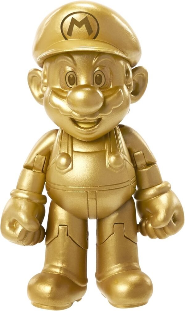 World of Nintendo 91447 4' Gold Mario Action Figure