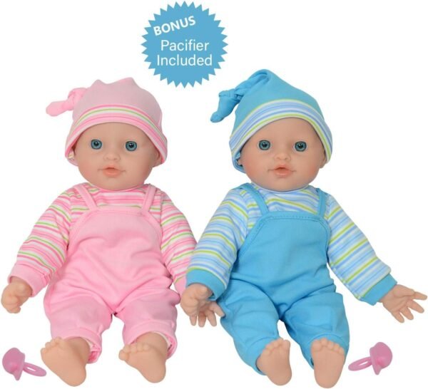 The New York Doll Collection 12' Twins Baby Doll - Soft Body Twin Baby Dolls (12' Caucasian)