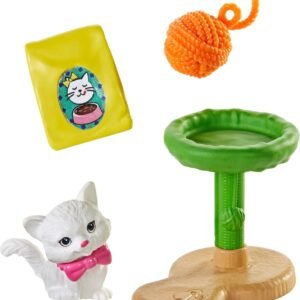 Barbie Accessory Pack, 4 Pieces, with Kitten Figure and Accessories (GHL81)