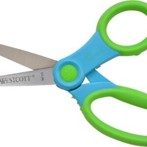 Westcott Soft Handle Kids Scissors with Anti-Microbial Protection, Assorted Colors, 5' Pointed (14597-030), Single