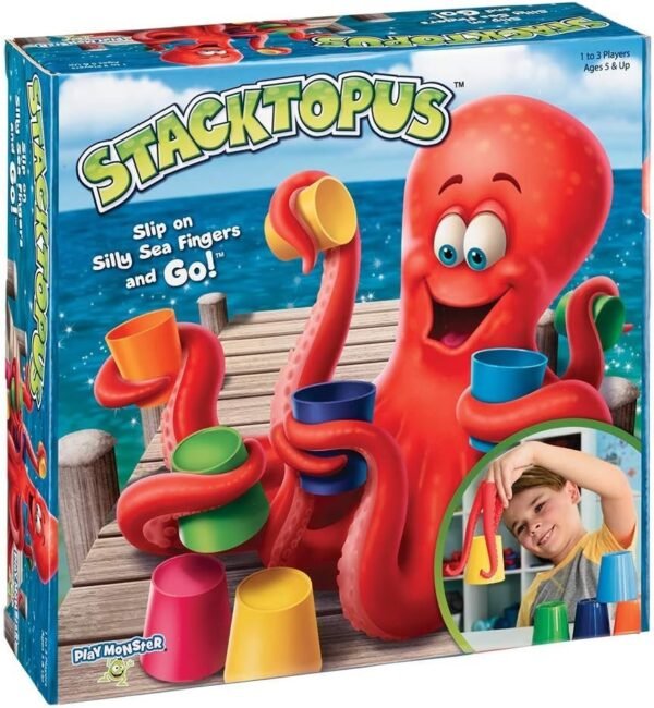 PlayMonster Stacktopus--Slip on Silly Sea Fingers and Go!--Kids Game