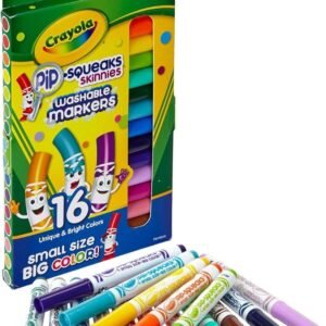 Crayola Washable Pip-Squeaks Skinnies Markers 16-Count per Pack (1-Pack)