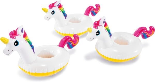 Intex Floating Unicorn Inflatable Drink Holders, 3-Pack