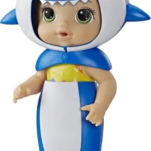 Baby Alive, Baby Shark Brown Hair Doll, with Tail & Hood, Inspired by Hit Song & Dance, Waterplay Toy for Kids Ages 3 Years Old & Up (Amazon Exclusive)